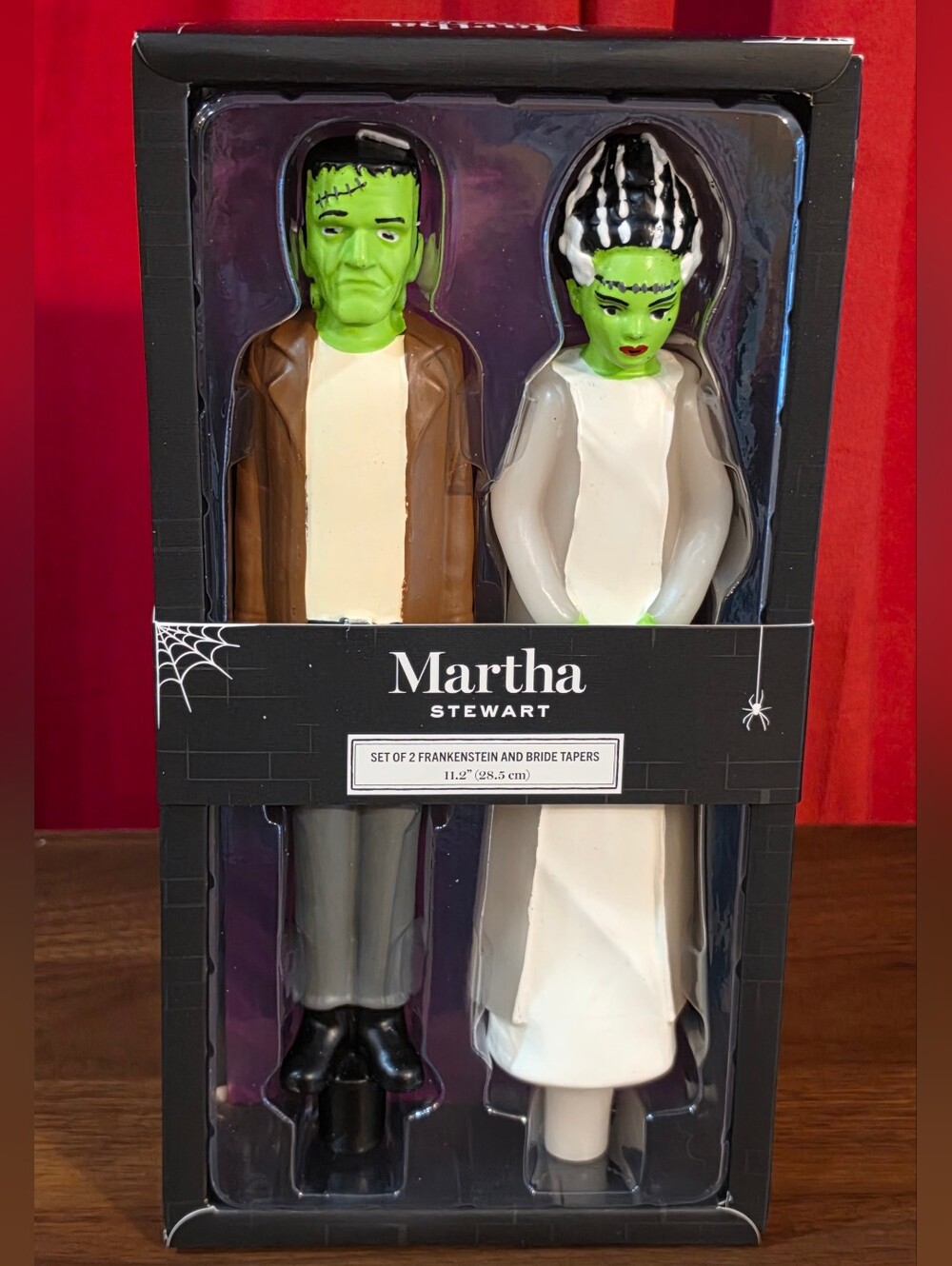 Martha Stewart Frankenstein and Bride Taper Candle Set of 2 NWT